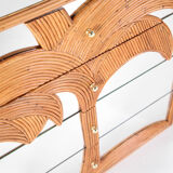 Rattan and mirror chest of drawers