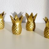 Pineapple brass candlesticks