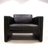 Fauteuil en cuir Knoll Studio Line par Jürgen Lange, 1970