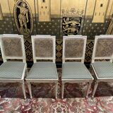 Set of 4 Louis XVI style caned chairs Jean Mocque