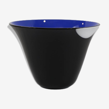 Bowl centerpiece, Murano glass, incamiciato polychrome, 70s / 80s