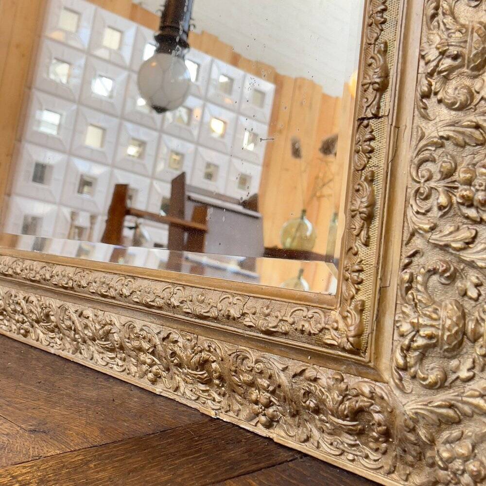 Gilded Mirror with Pediment, 1890