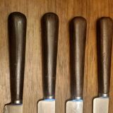 Set of 6 wooden handle knives