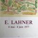 Poster in lithograph of Émile Lahner, Galerie René Drouet, 1977