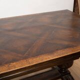 Large solid wood table with Spanish Renaissance extension