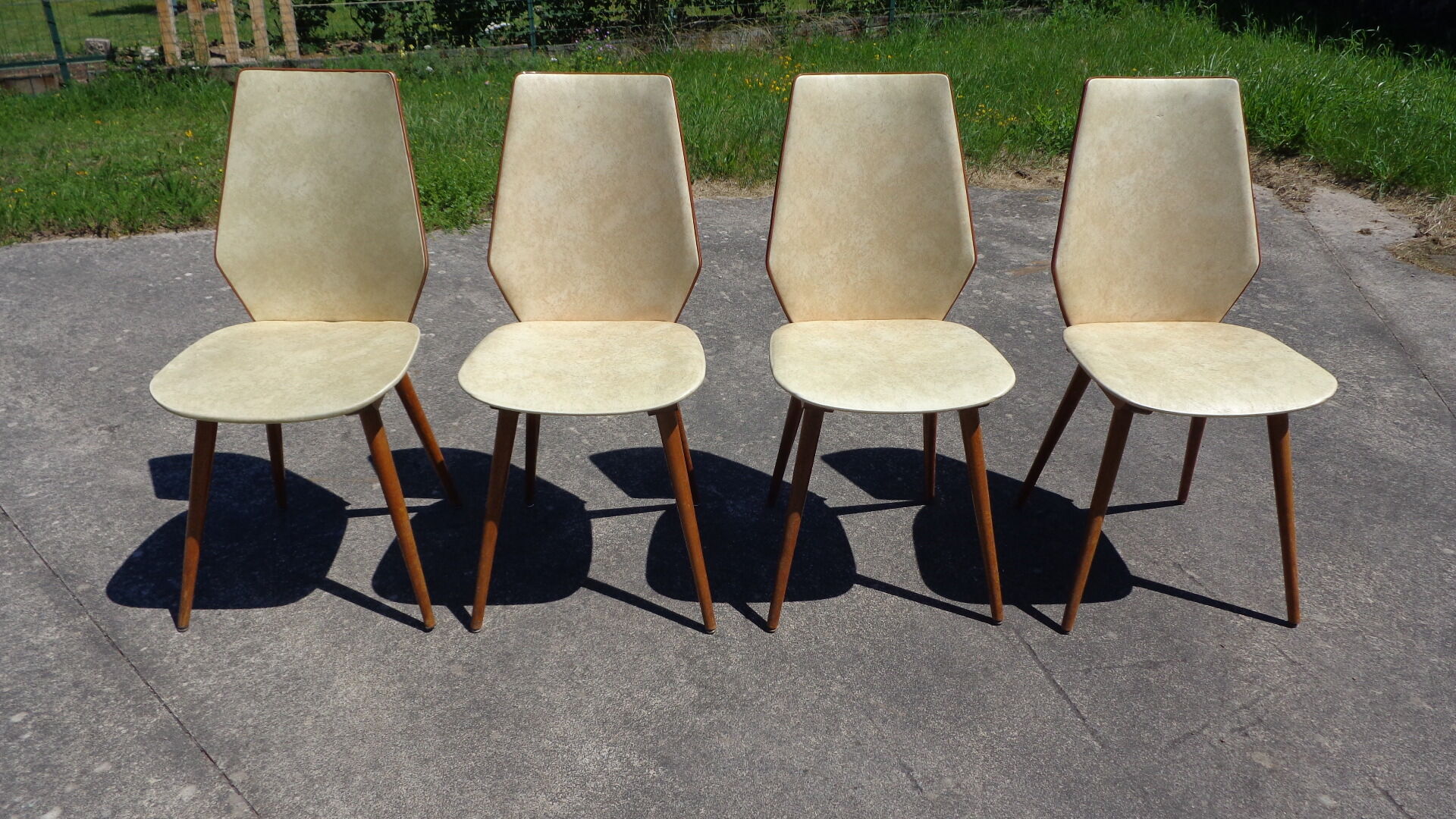 Set de 4 chaises Baumann simili-cuir