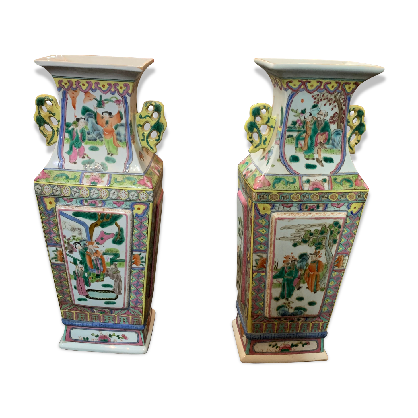 Pair of vases Canton 19th century