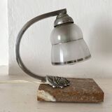 Art deco night light with marble base