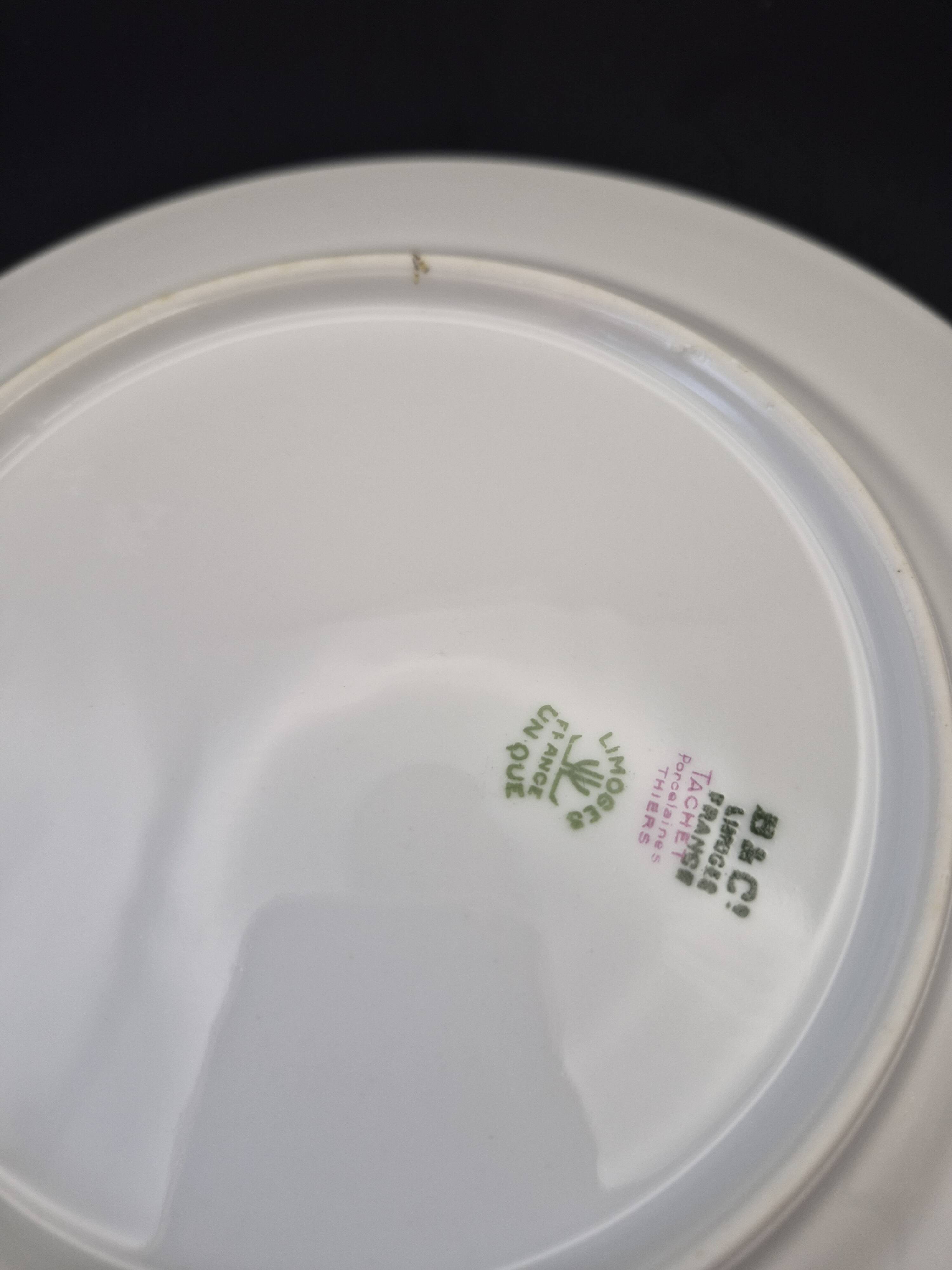 Série de 6 assiettes à dessert Bernardaud Limoges – Art Déco – A714