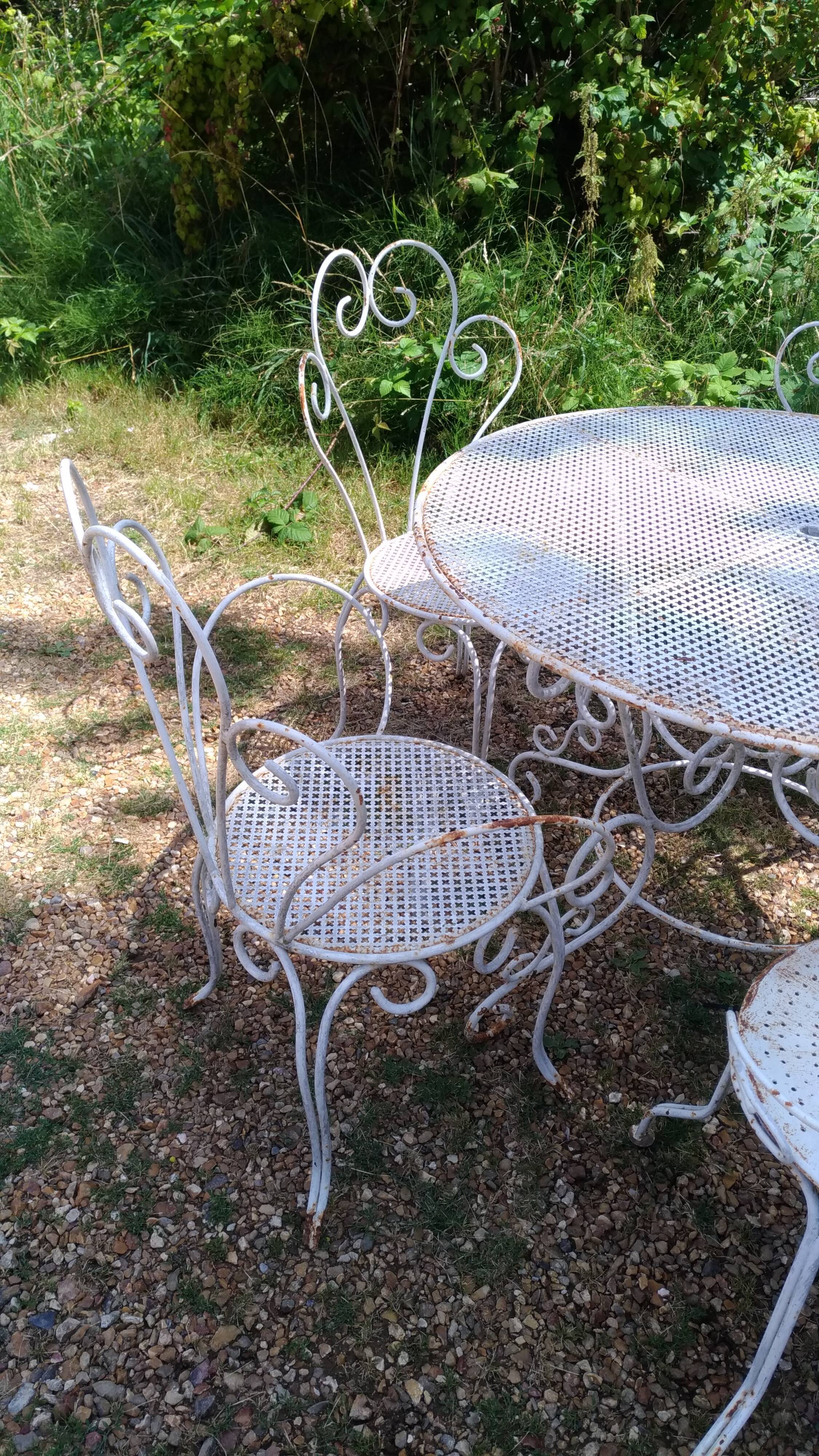 Garden furniture in iron