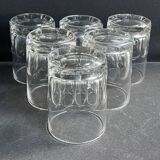 6 Baccarat whiskey tumblers – ½ strong crystal - Art Nouveau