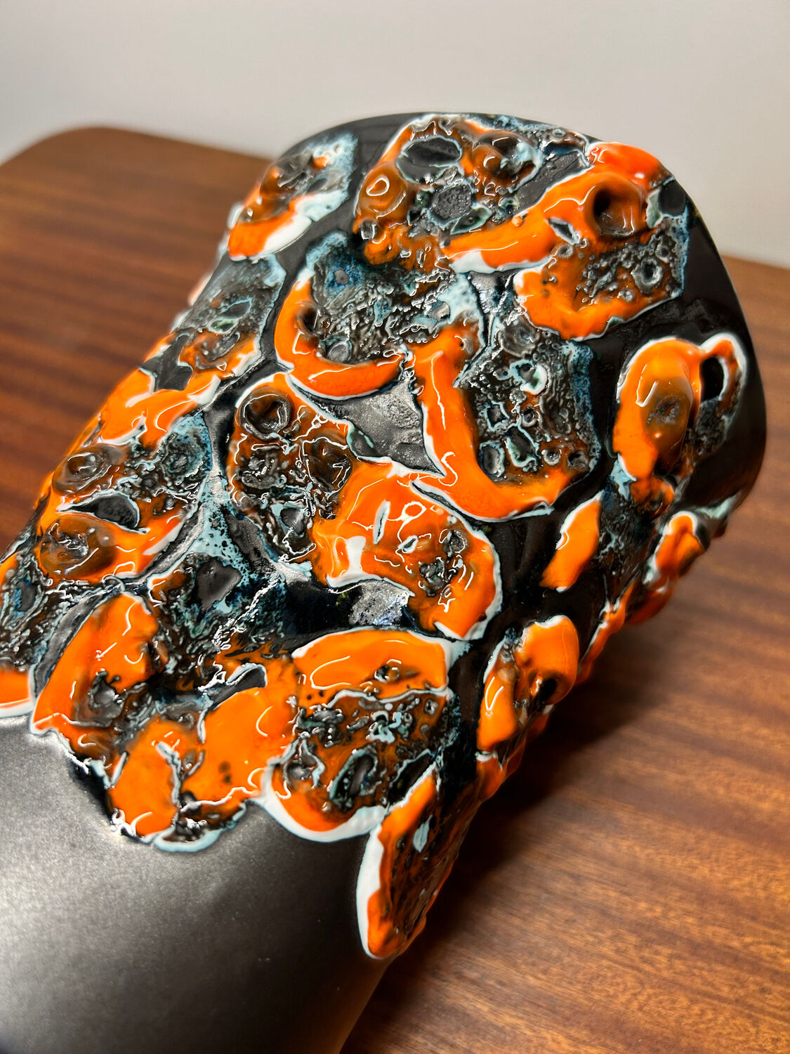 Vallauris ceramic lava vase from the 60s