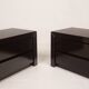 Pair of African rosewood and brass bedside tables for Fratelli Turri