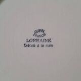Gien pottery plate model Lorraine handmade