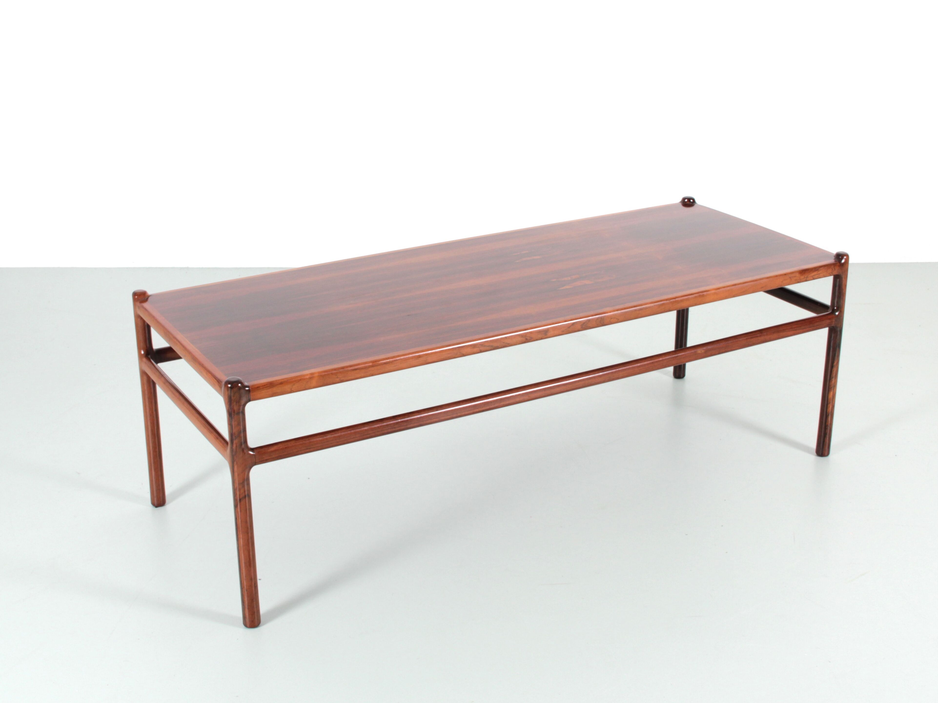 Scandinavian coffee table in Rio rosewood