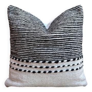 Berber zanafi square cushion cover - handmade - 100% wool and cotton - 45x45cm