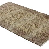 Turkish Anatolian Handmade Vintage Area Rug 201 cm x 114 cm