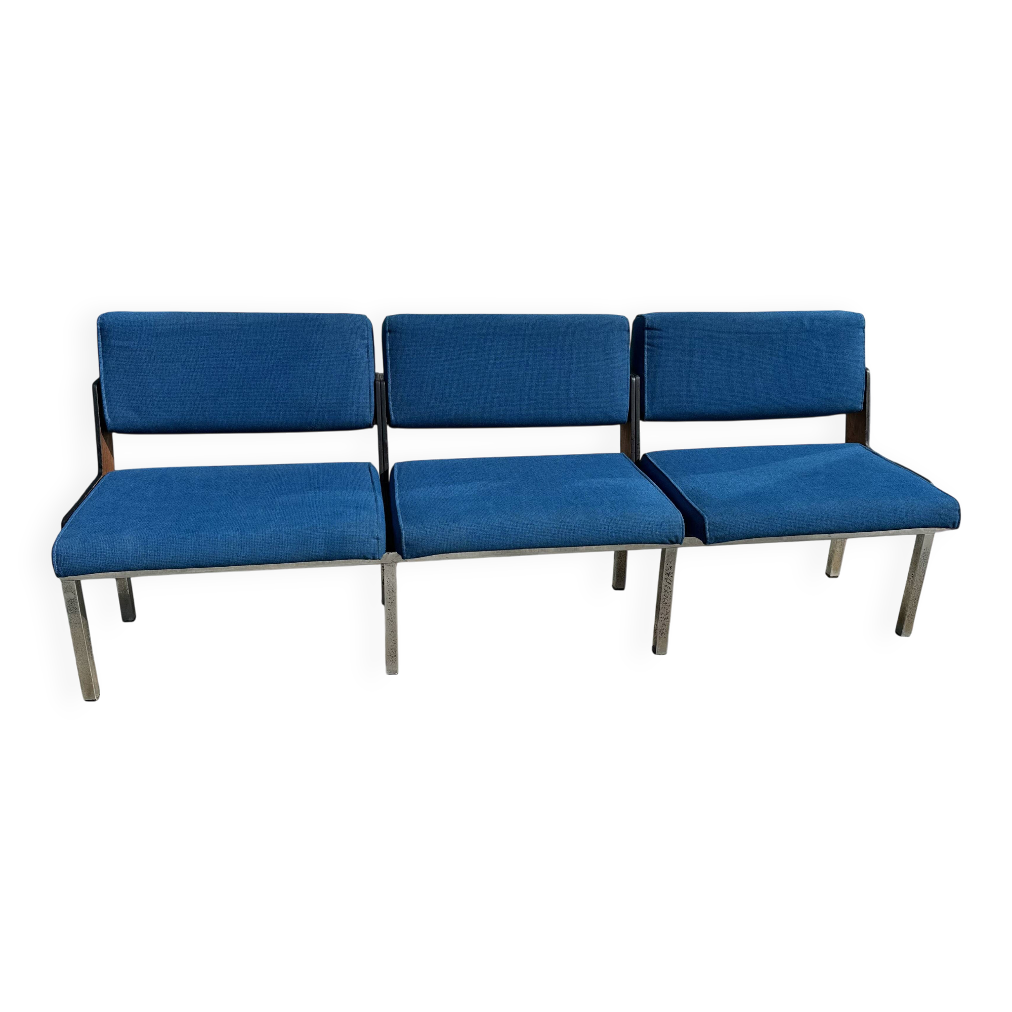 Banc vintage bleu des années 1960 par Roger Tallon