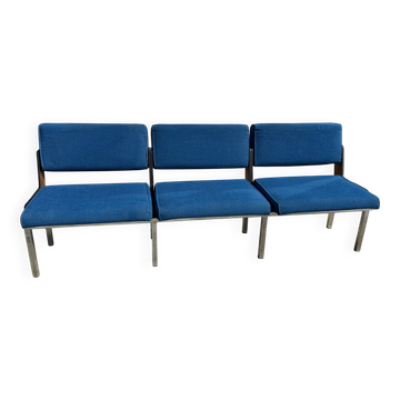 Banc vintage bleu des années 1960 par Roger Tallon