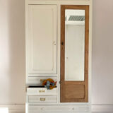 Vintage wardrobe with mirror