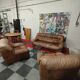 J.F. Mur Line Vintage Soft Leather Armchairs