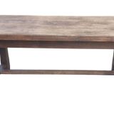Solid oak farmhouse table with one drawer