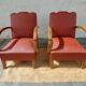 paire de fauteuils art déco, terracotta