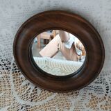 Small antique wooden mirror