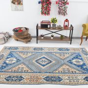 Medium Size Royal Blue Oushak Rug
