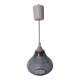 Blue glass tulip pendant light
