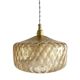 Gold-plated glass pendant light with diamonds