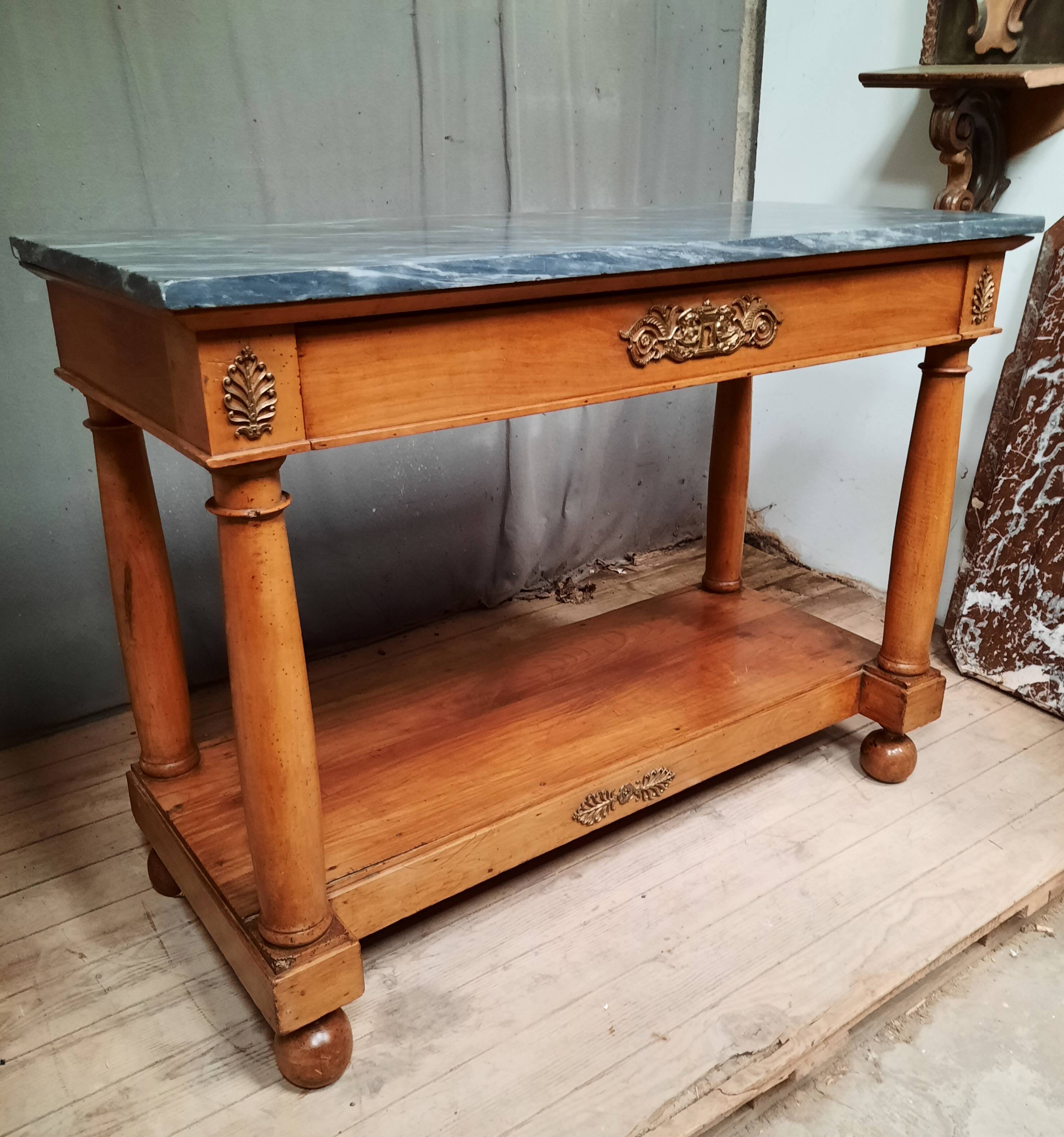 Console empire à colonnes