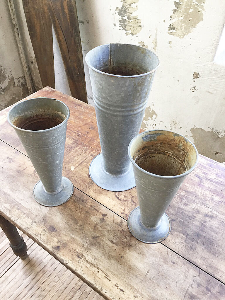 Series 3 vases florists zinc