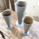 Série 3 vases fleuristes zinc