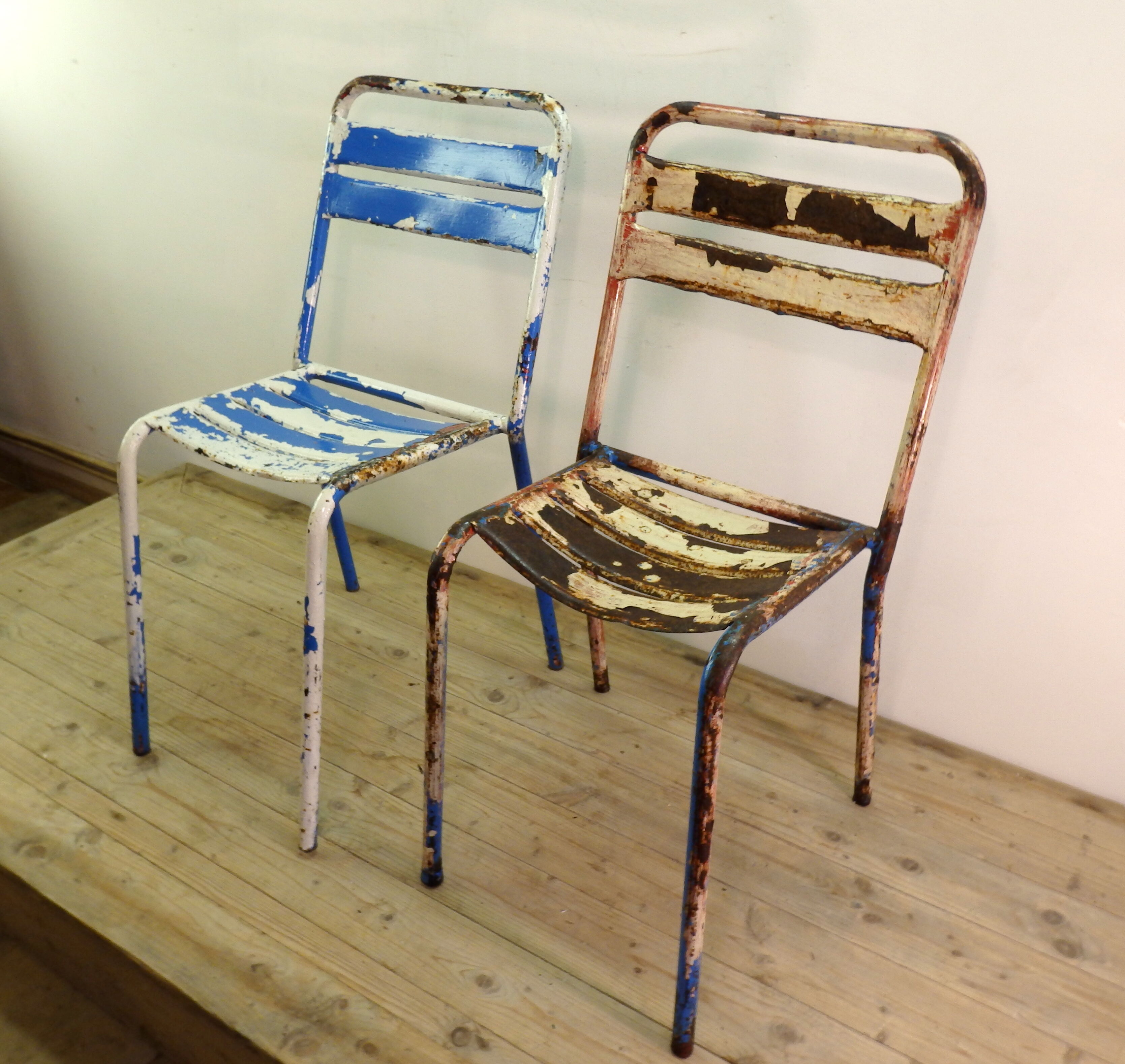 Duo de chaises métal Tolix