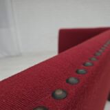 1970s, Danish 2-seater sofa, original red furniture wool, ash wood.