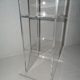 DAVID LANGE DESIGN COLUMN HOLDER VINTAGE PLEXIGLASS CD HOLDER