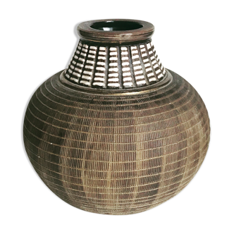 Vase ceramique africaniste années 50