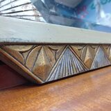 Gilded and silver art deco mirror 72x45cm