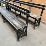 Old benches with backs