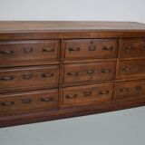 Antique French Oak Apothecary / Filing Cabinet / Kitchen Island, 1920/30s