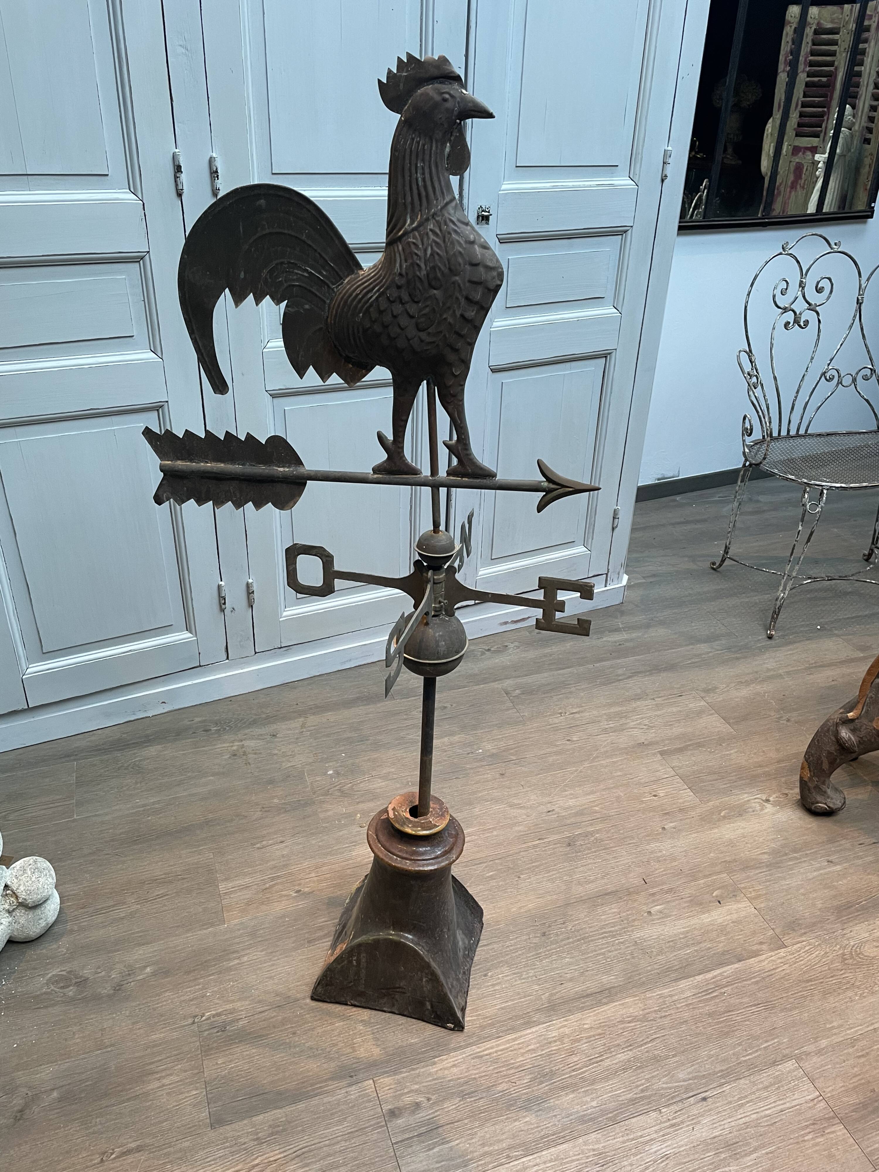 Copper and brass roof weather vane
