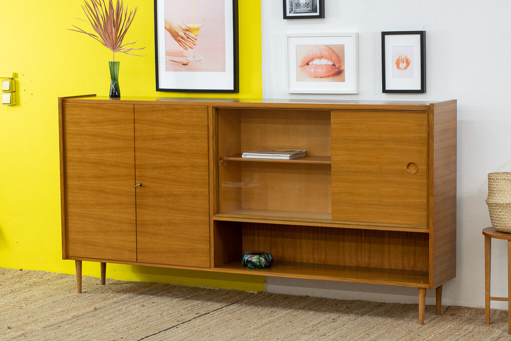 Vintage Scandinavian Enfilade – 221 cm