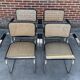 Set of 4 chairs model B64 Cesca with armrests in Black and Chrome