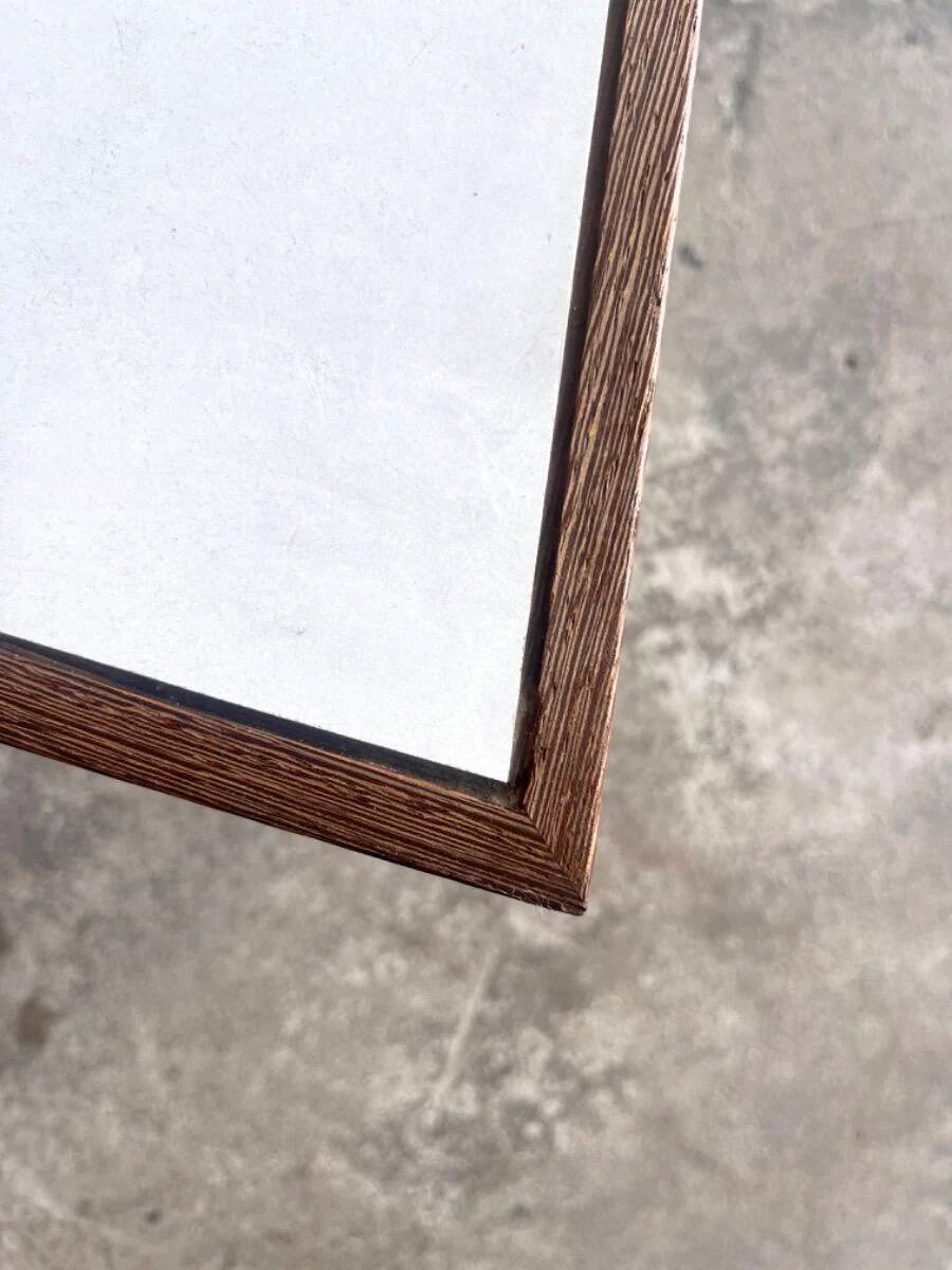 Mid-Century Warm Brown Wood Low Side Table with Sleek Profile (1950s–60s)