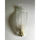 Romantic Venetian White Graniglia Leaf Murano Glass Wall Sconce Set