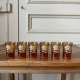 Set of six antique liqueur glasses