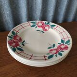 Set of 4 flat plates sarreguemines Beauséjour