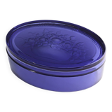 Blue glass Val-Saint-Lambert Vide-Poche, Belgium ca. 1900