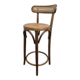 Bentwood Bar Stool with Cane Seat & Back